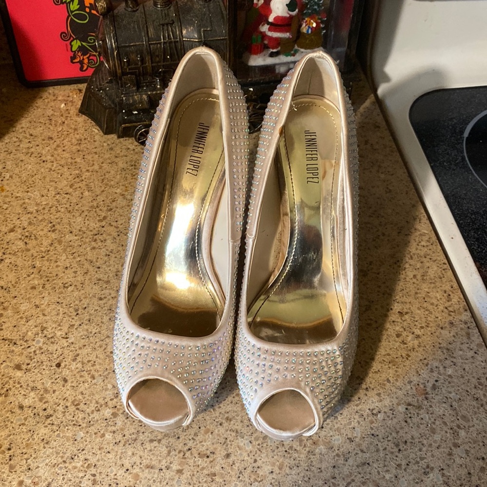 Jennifer Lopez rhinestone heels